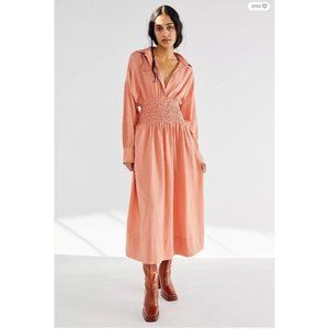 NEW Free People Monika Midi Shirt Dress S